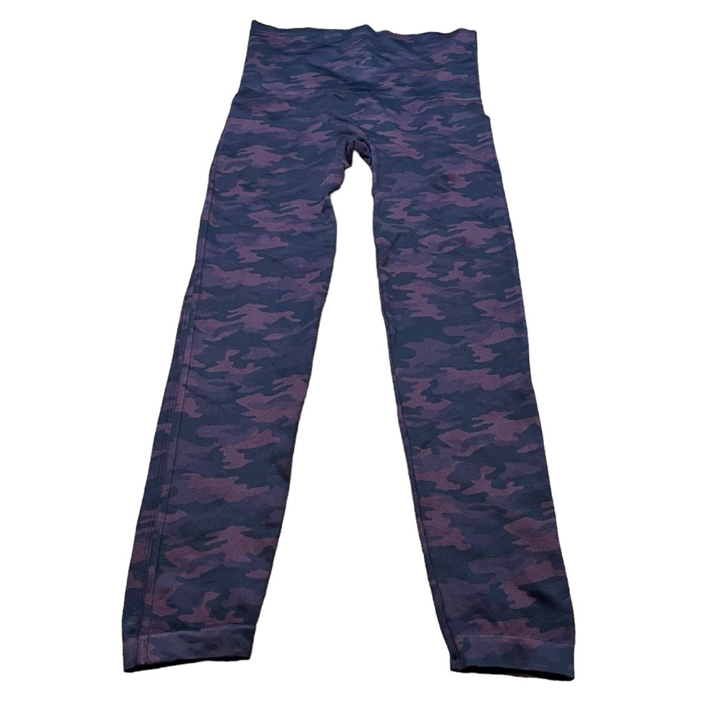 Spanx Purple and Black Camouflage Leggings Size XL Women